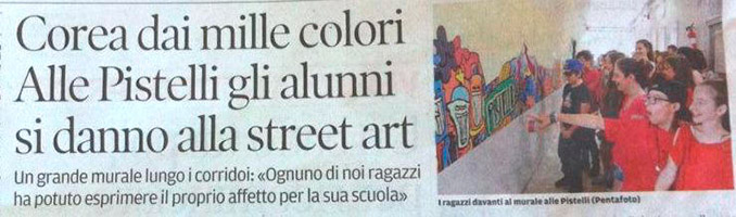 Articolo de Il Tirreno sul progetto Corea dai mille colori