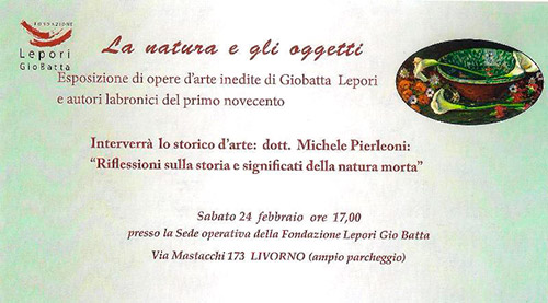 Invito Mostra La natura e gli oggetti