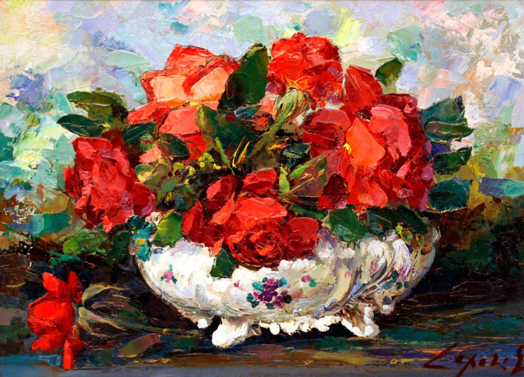 Rose rosse Opera di Gio Batta Lepori